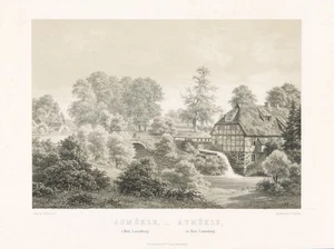 Litografía Aumühle Ducado de Lauenburg Schleswig-Holstein 1850 - Imagen 1 de 1