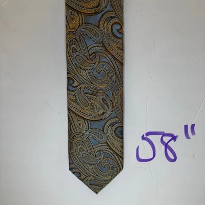 Corbata Giorgio Brutini Collezione marrón y azul cachemira hecha a mano poliéster Foto 1 de 4