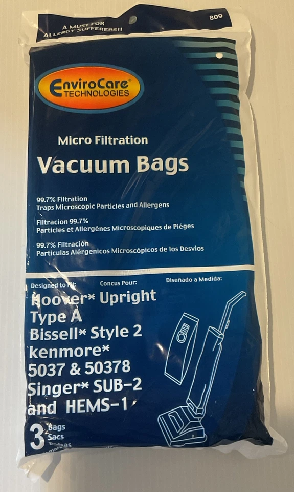 3 Vacuum Cleaner Bags Micro Filtration Hoover Upright Type a Bissell Style 2
