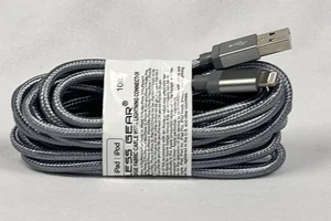 New 10ft Charge & Sync Cable – iPhone 13 12 11 X XR 8 – Solid or Dash - Picture 1 of 7