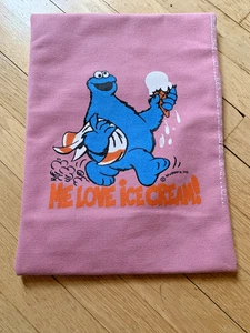 Vintage Cookie Monster Me Love Ice Cream Tote Muppets Inc. Borsa artigianale Sue's - Foto 1 di 3