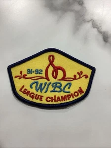 WIBC League Champion 1991-1992 Bowling Award parche vintage planchado - Imagen 1 de 2