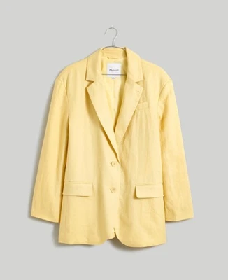 Blazer Madewell para mujer $168 The Oversize 100 % lino paja ligera talla S NM157 Foto 1 de 4