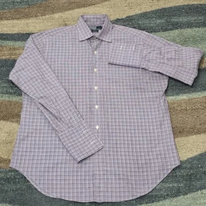 Polo Ralph Lauren Men’s Philip Dress Shirt 15.5-32 Purple Plaid Check Cotton - Picture 1 of 5