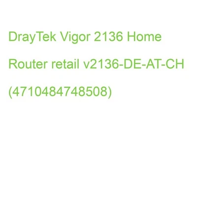 DrayTek Vigor 2136 Home Router retail v2136-DE-AT-CH (4710484748508) - Bild 1 von 2