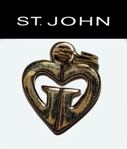 Colgante St John Knits pequeño tono dorado en forma de corazón cremallera - Imagen 1 de 1
