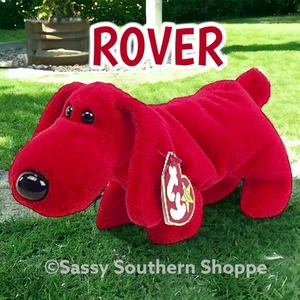 ❤️ ROVER ❤️ 1996 Red DOG 8" Ty Beanie Babies Peluche Juguete Bebé *MWMT* - Imagen 1 de 3