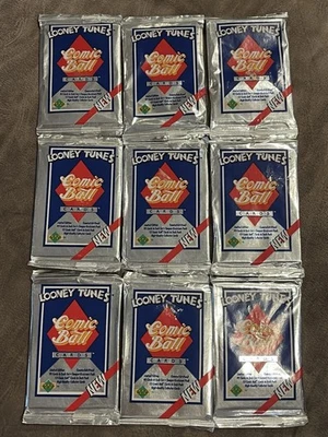 Lote de 9: 1990 Upper Deck Looney Tunes Comic Ball Paquetes Sellados de Fábrica ¡De Colección! Foto 1 de 2