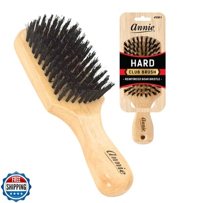 Annie | Club Brush | Boar and Nylon Hard Bristle Brush | Polished Wood Handle - Image 1 of 4