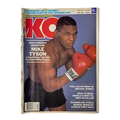 KO Boxing Magazine May 1986 Mike Tyson Cover No Label - Image 1 of 3