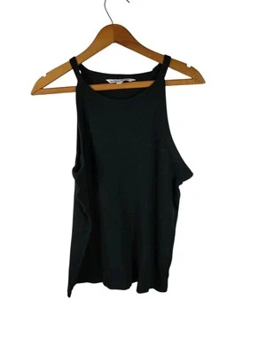 Elizabeth And James Black Tank Top Women's Size Large Rounded Neckline - Image 1 of 4