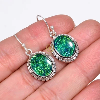 Australian Triplet Opal Gemstone Earring 925 Sterling Silver Handmade Jewelry - Image 1 of 4