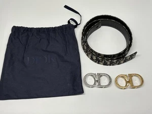 Cinturón Dior oblicuo para hombre con 2 hebillas / Leer descripción - Imagen 1 de 20