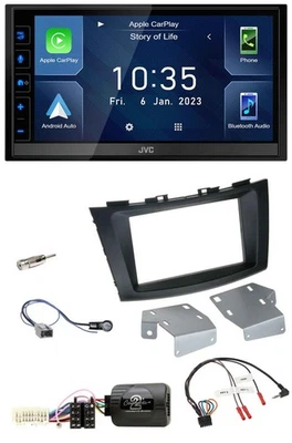 JVC DAB Bluetooth Lenkrad USB 2DIN Autoradio für Suzuki Swift ab 2011 - Bild 1 von 4
