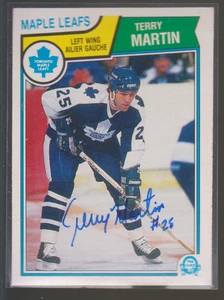 Autogramm 83/84 OPC Terry Martin - Maple Leafs - Bild 1 von 1