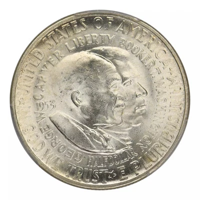 1953-S Washington-Carver Commemorative Silver Half Dollar PCGS MS-66 CAC - Image 1 of 4