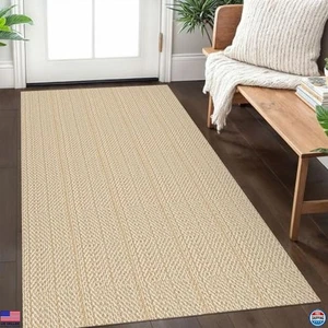 IOHOUZE 3x5 Washable Area Rug - Non-Slip Woven Doormat for Indoor/Outdoor Use - Picture 1 of 6
