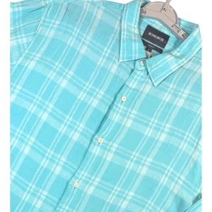 Bonobos Linen Button Up Shirt Plaid Long Sleeve Preppy Career Standard Fit XL - Picture 1 of 11