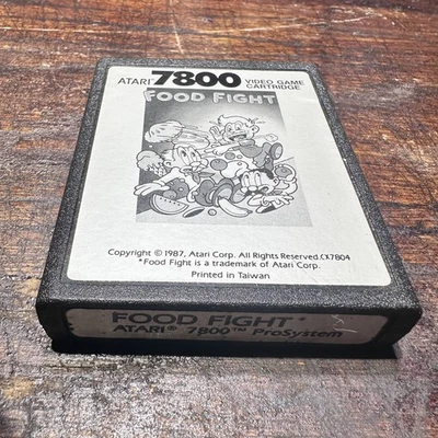 Food Fight (Atari 7800) Authentic Cartridge Cleaned, Tested & Working With Pics - Image 1 of 4