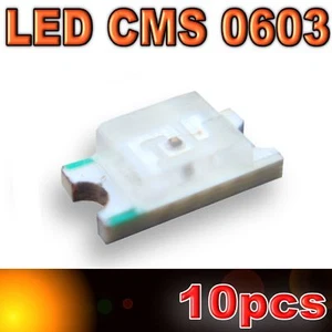 175/10# LED CMS 0603 ORANGE 160mcd - SMD orange - 10 pcs - Imagen 1 de 1