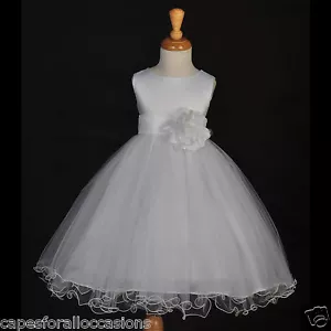 FLOWER GIRL DRESS WEDDING PAGEANT EASTER HOLIDAY 12M-18M 2/2T 4/4T 5/5T 6 8 9 10 - Picture 1 of 61