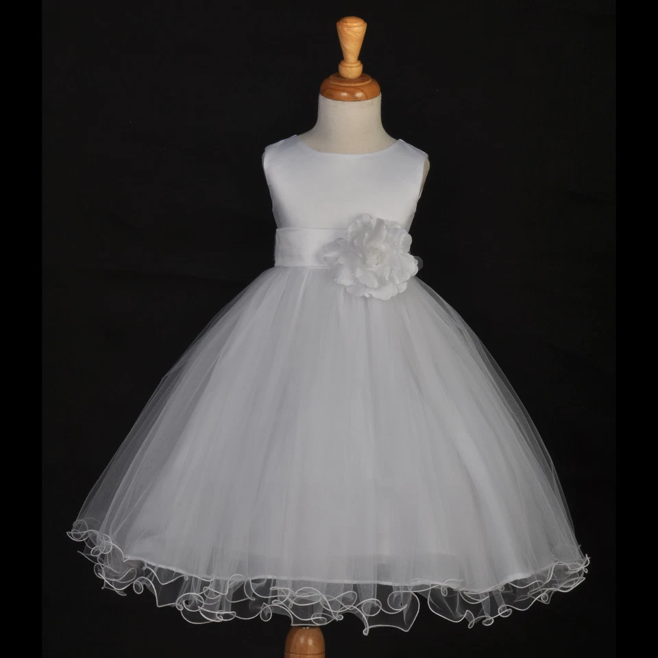 FLOWER GIRL DRESS WEDDING PAGEANT EASTER HOLIDAY 12M-18M 2/2T 4/4T 5/5T 6 8 9 10 - Image 1 of 2