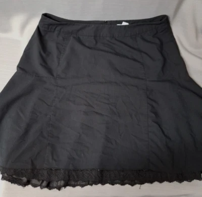 JL Studio Jessica London Black A-line Knee Length Skirt Lined Lace Hem Size 22 - Image 1 of 4
