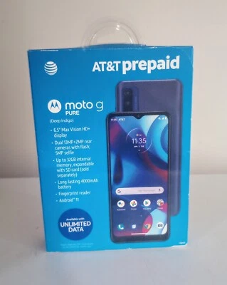 New & Sealed - Motorola Moto G Pure - (AT&T) Prepaid Smartphone - Free Shipping - Image 1 of 4