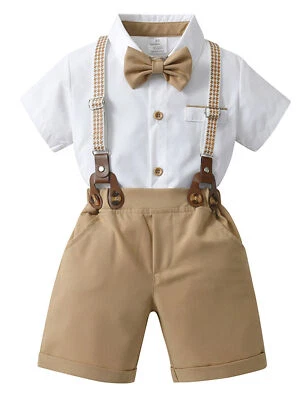 Tuta ragazzo bambino benedizione abbigliamento formale festa tuta da disgelo smoking istruito - Immagine 1 di 4