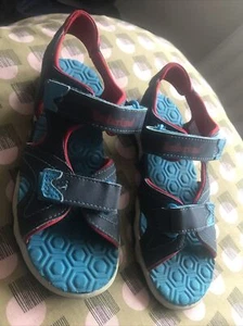 Timberland Boys Girls Sandals UK 1 EU 33 Blue Red Quality Comfy ** - Picture 1 of 3
