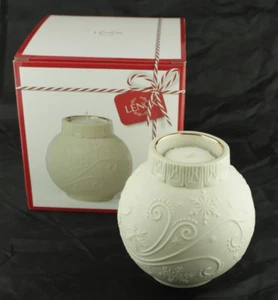 "Fiocco di neve ornamentale Lenox Holiday Votivo con Portacandele in rilievo 4,3" - Foto 1 di 7