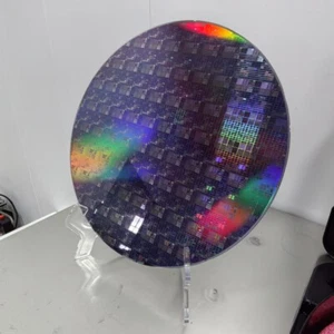 Circuito de fotolitografía con chip semiconductor oblea de silicio de 12"" para exhibición de arte - Imagen 1 de 3