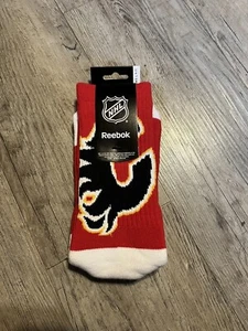 Calgary Flames 2025 Reebok Socks-New Size 9-11 - Picture 1 of 2