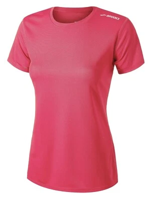 Women's Large Pink Short Sleeve Brooks Tech Shirt Brand New FREE SHIPPING - Image 1 of 4