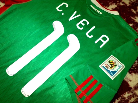 Jersey mexico Carlos Vela 2010 adidas (S) green LAFC world cup green shirt Cover