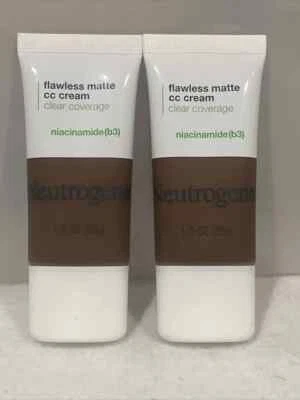 Lot of 2 ~ Neutrogena Flawless Matte CC Cream ~ 10.0 SIENNA ~ Clear Coverage - Image 1 of 2