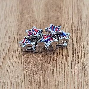 KEEP Collective Stars & Stripes Red, Blue & Silver Star Focal Slide Charm - Picture 1 of 13