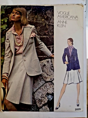 Jacket Skirt Scarf Shirt 12 With TAG Vogue 2825 Sewing Pattern VTG Anne Klein - Image 1 of 4
