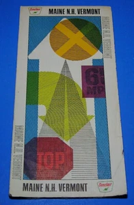 Vintage 1968 Sinclair Maine New Hampshire Vermont Road Map - Picture 1 of 6