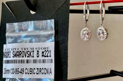 Pendientes NADRI Swarovski Circonita Cúbica Oro 25mm $130 Nuevos sin Etiquetas #221 Foto 1 de 2