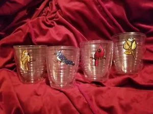 tervis insulated tumbler 12 oz wild birds blue jay cardinal set of 4 embroidered - Picture 1 of 1