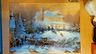 Thomas Kinkade Victorian Christmas II 1000 Piece Jigsaw Puzzle.complete - Image 1 of 4