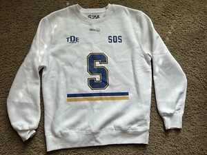 SZA SOS Concert Tour Long Sleeve Pullover Crew Neck Sweater 2023 White Womens L - Picture 1 of 5
