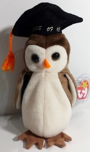 TY Beanie Babies "WISE" Class of 1998 Graduation OWL Bird - MWMTs! RETIRED! GIFT - Picture 1 of 1