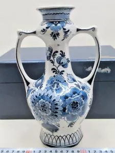 Royal Goedewaagen Delfter Stil sehr einzigartige handbemalte Vase mit Henkeln - Bild 1 von 13