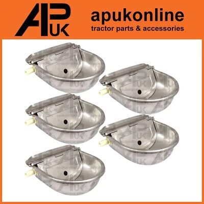 5 x Stainless Water Trough Bowl Automatic Drinking Drinker Cattle Chicken Donkey