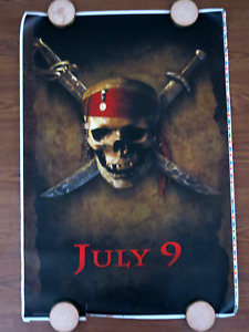 Pirates of the Caribbean Movie Poster 2003 28X41 The Curse of the Black Pearl