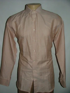 NUEVA CAMISA DE VESTIR WOT CANALI TALLA 16 1/2 35 HECHA EN ITALIA BLANCA SALMÓN #200 - Imagen 1 de 6