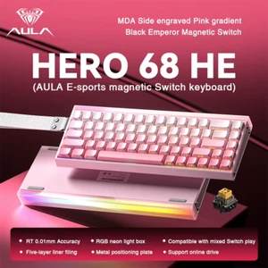 AULA HERO 68HE Magnetic Switch Keyboard Rapid Trigger 8K RGB Gaming Hot-Swap - Picture 1 of 20
