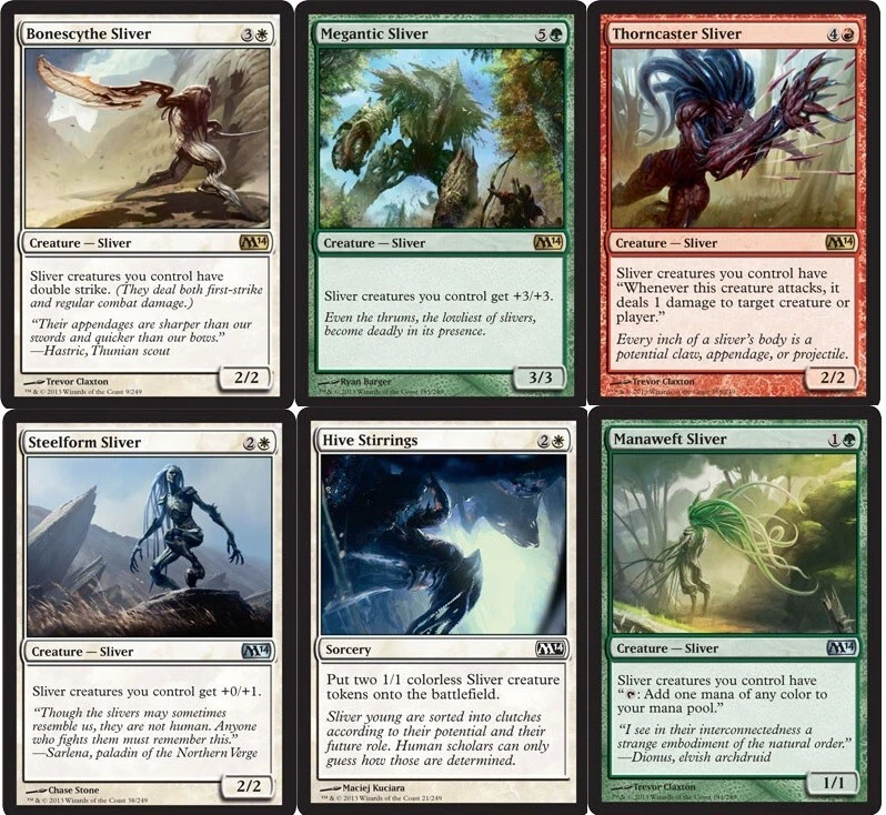 Sliver  Deck - MTG Magic the Gathering -Bonescythe - Megantic - Thorncaster  NM - Image 1 of 1